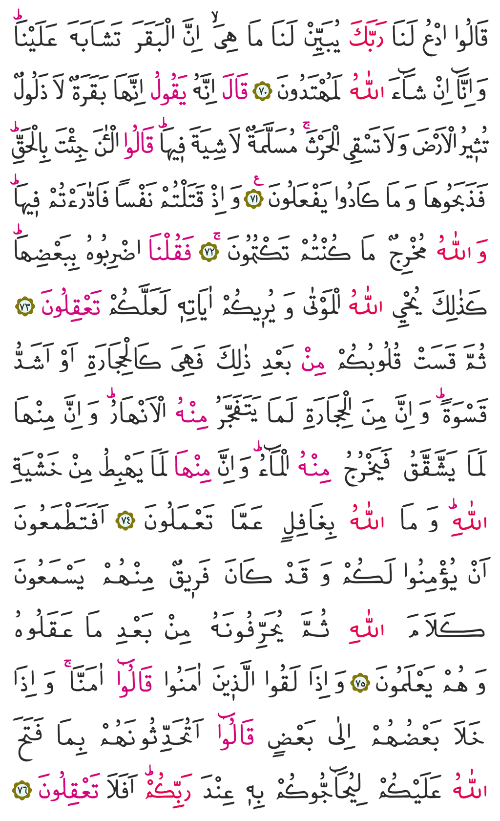 Bakara Suresi 1. Cüz - 10. Sayfa