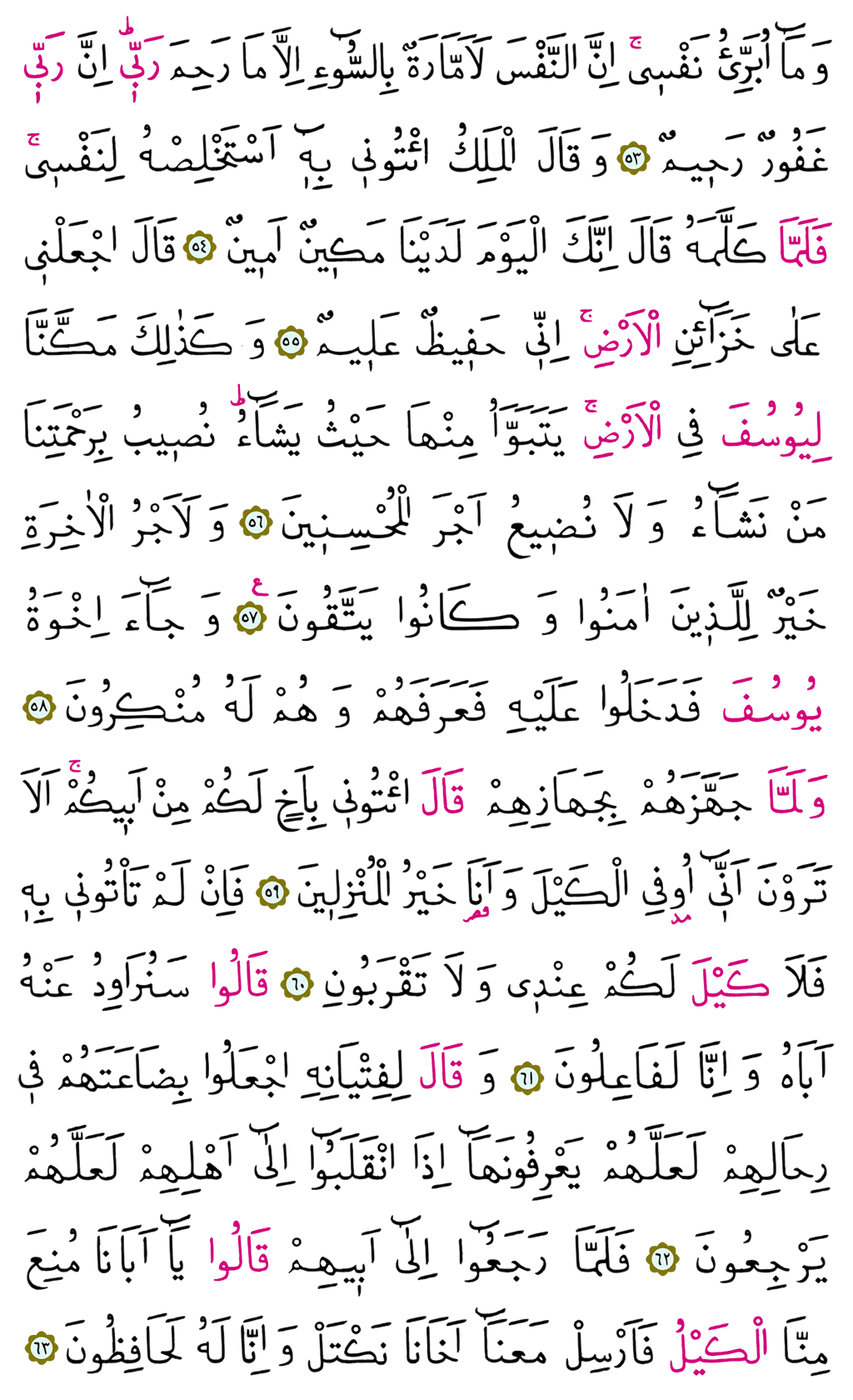Sūrah 12: Yūsuf - Joseph Juz 13 - Page 241