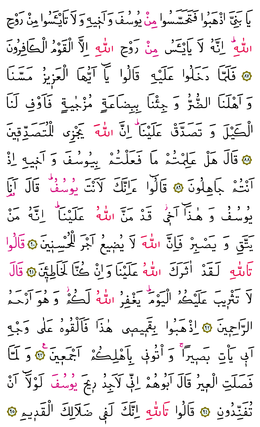 Sūrah 12: Yūsuf - Joseph Juz 13 - Page 245