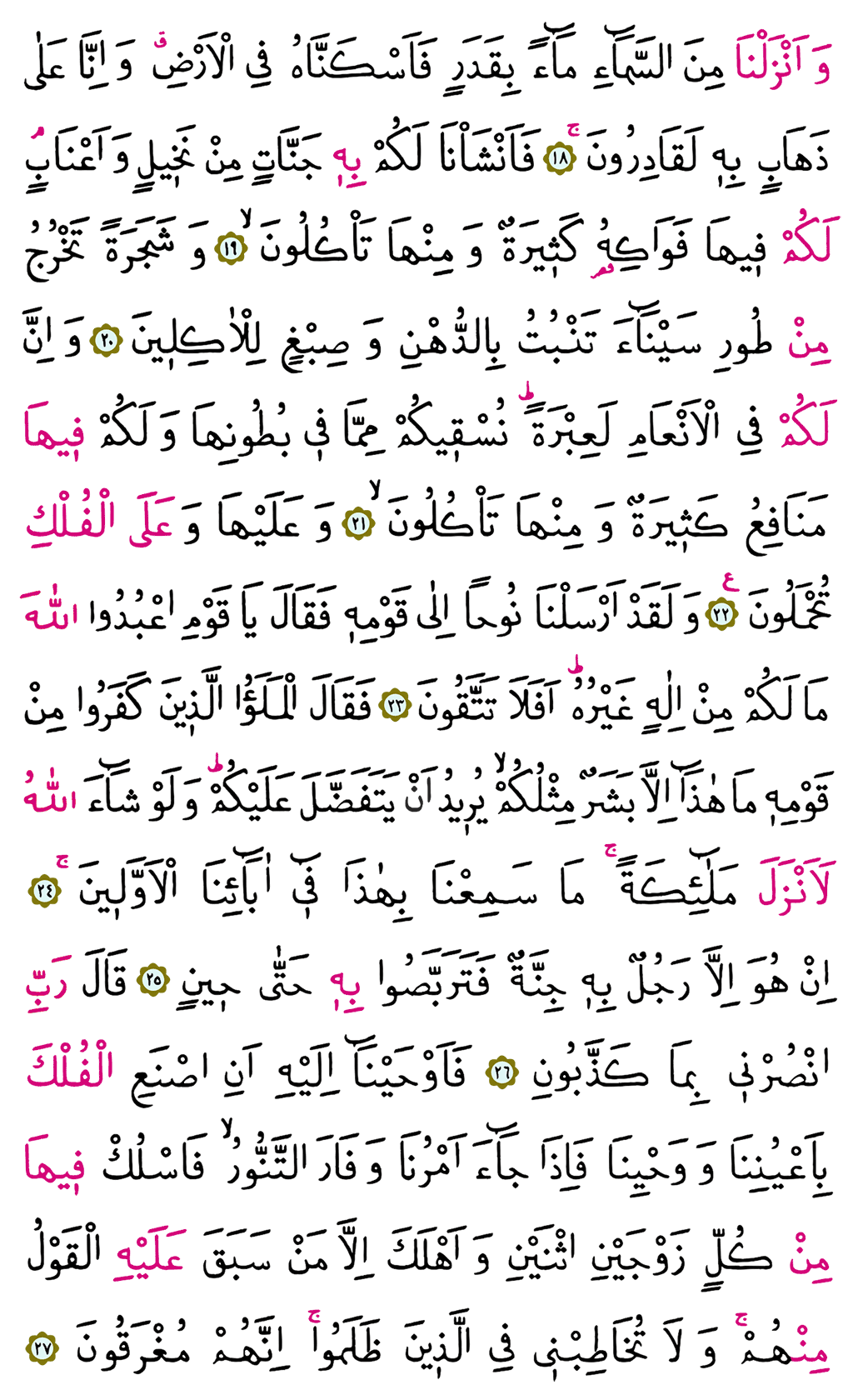 Mü'minûn Suresi 18. Cüz - 342. Sayfa