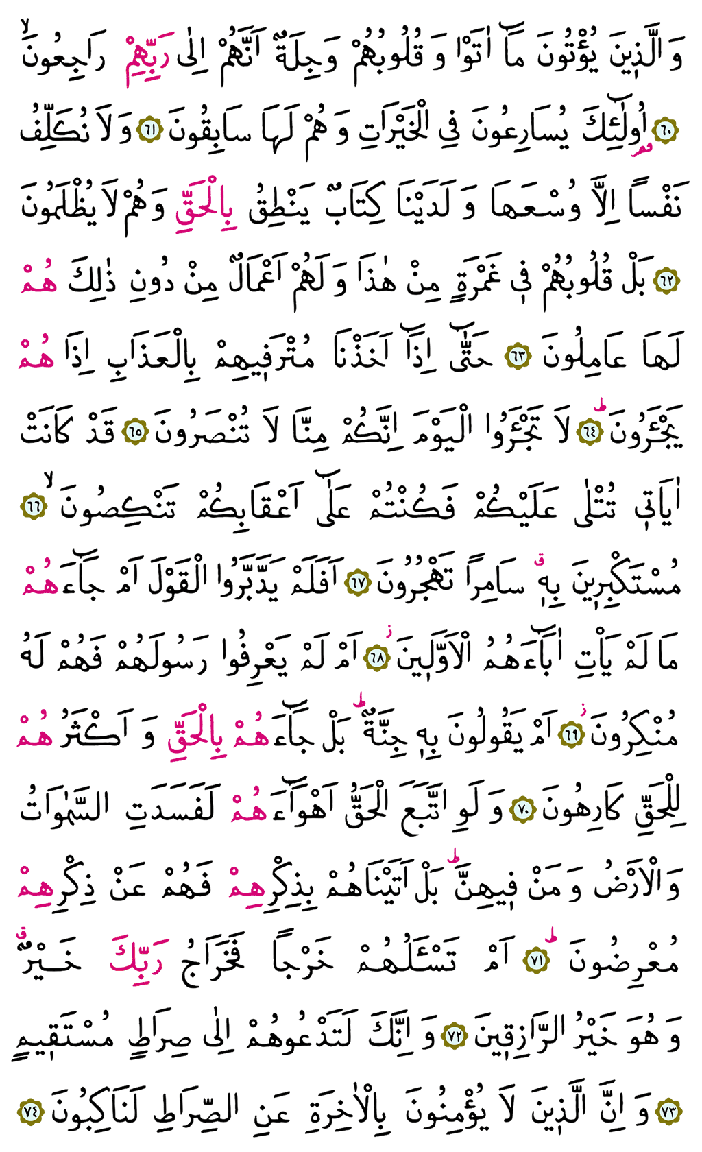 Mü'minûn Suresi 18. Cüz - 345. Sayfa