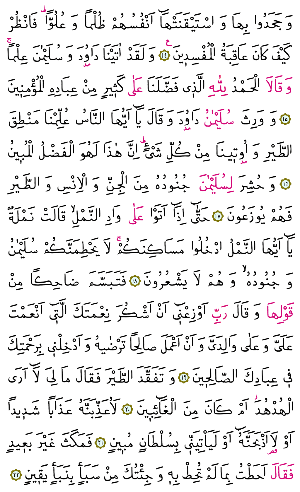 Neml Suresi 19. Cüz - 377. Sayfa