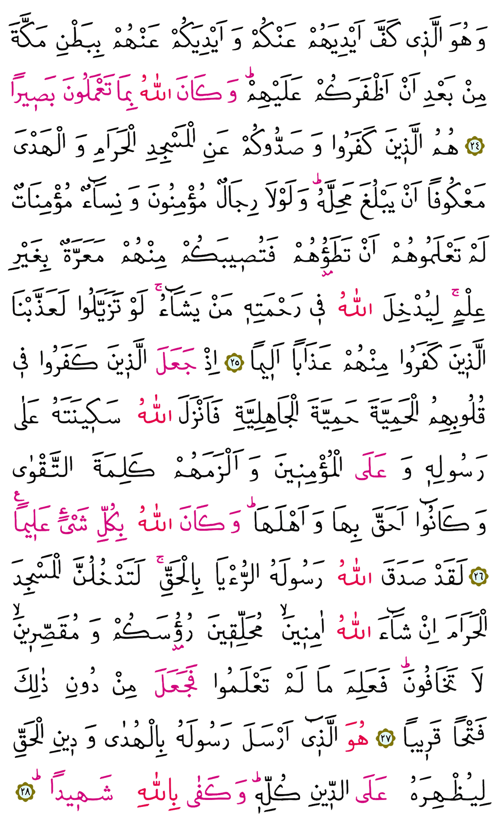 Fetih Suresi 26. Cüz - 513. Sayfa
