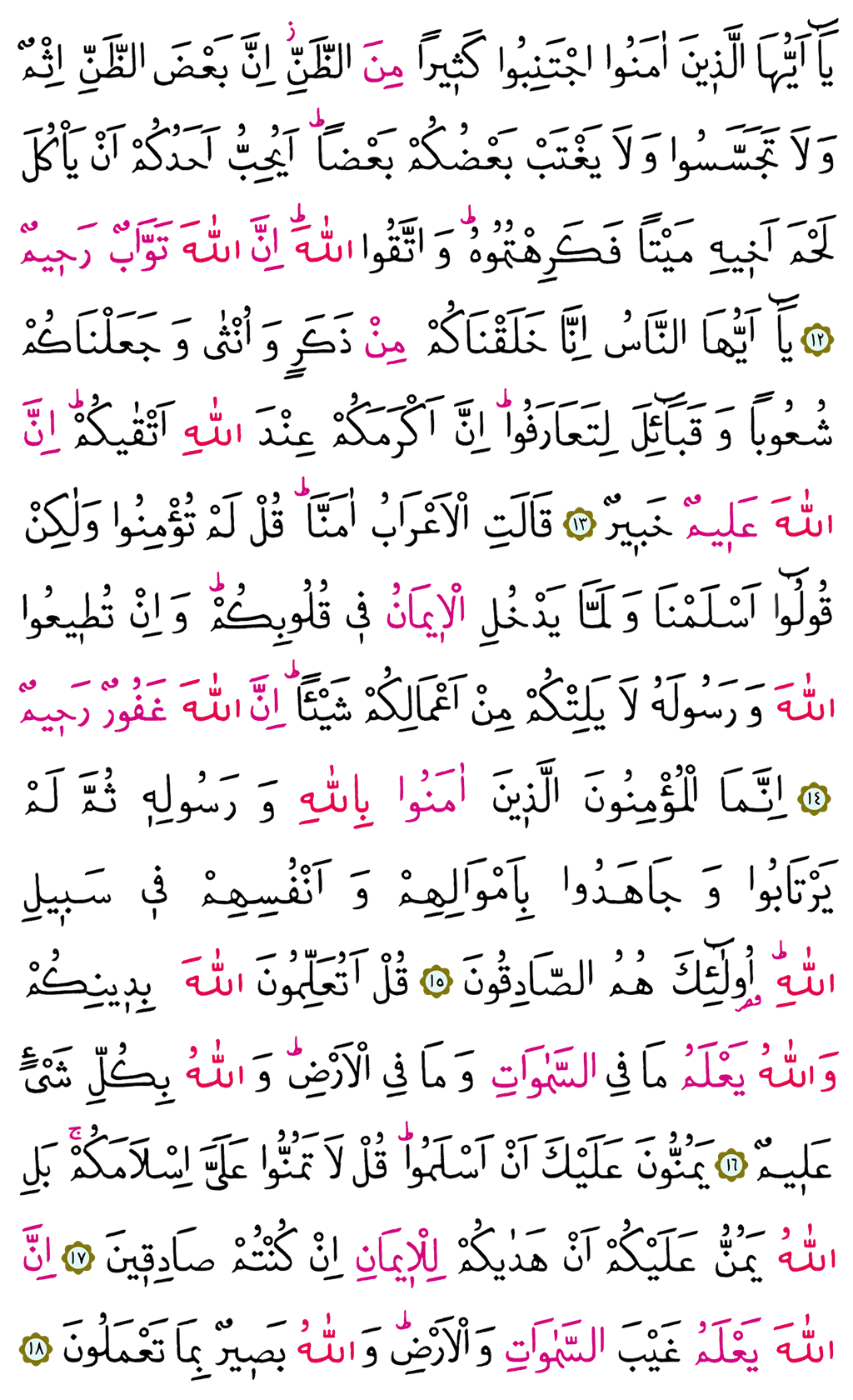 Hucûrat Suresi 26. Cüz - 516. Sayfa