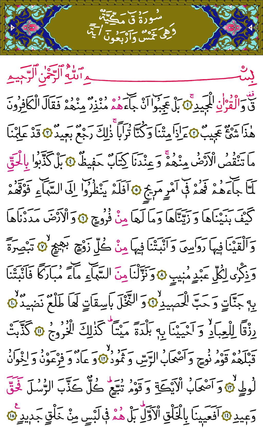 Kâf Suresi 26. Cüz - 517. Sayfa