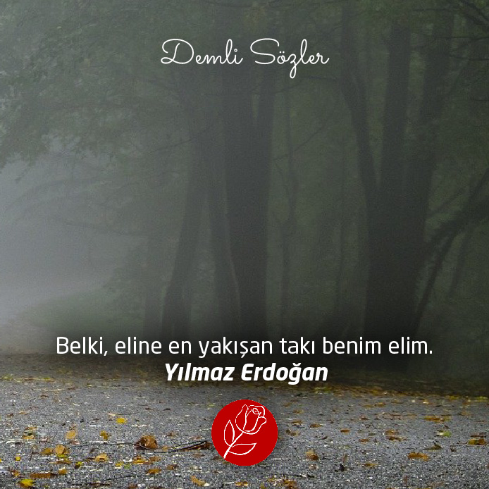 Belki, eline en yakışan takı benim elim.